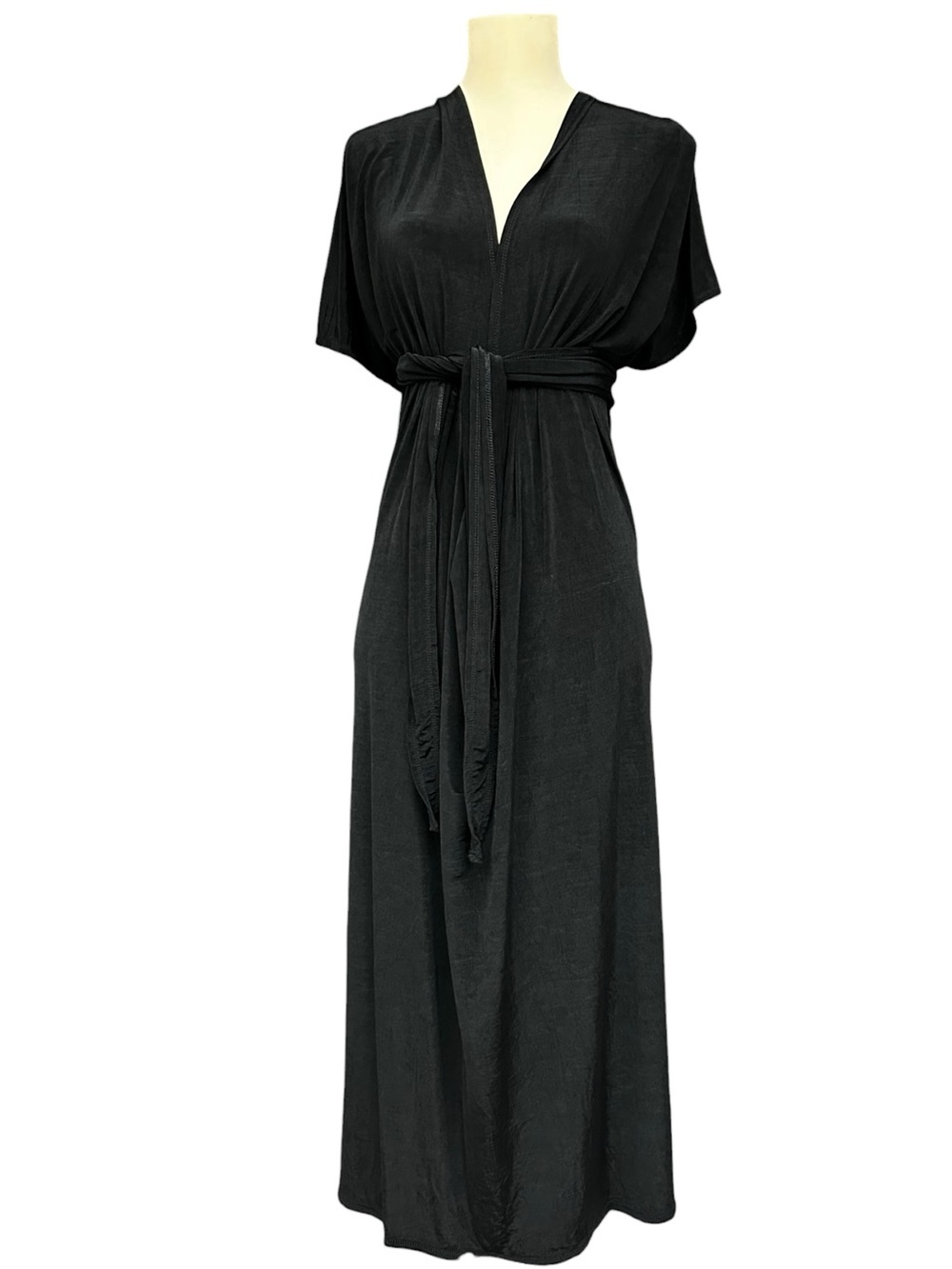 Vintage Infinite Dress Black Convertible Multiway Maxi Dress Medium